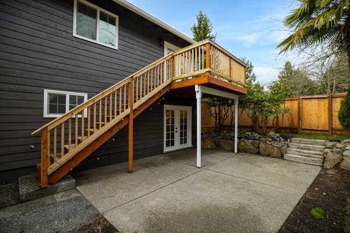 Rear deck and backyard