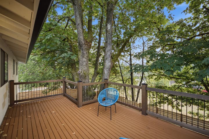 Cedar deck among the trees
