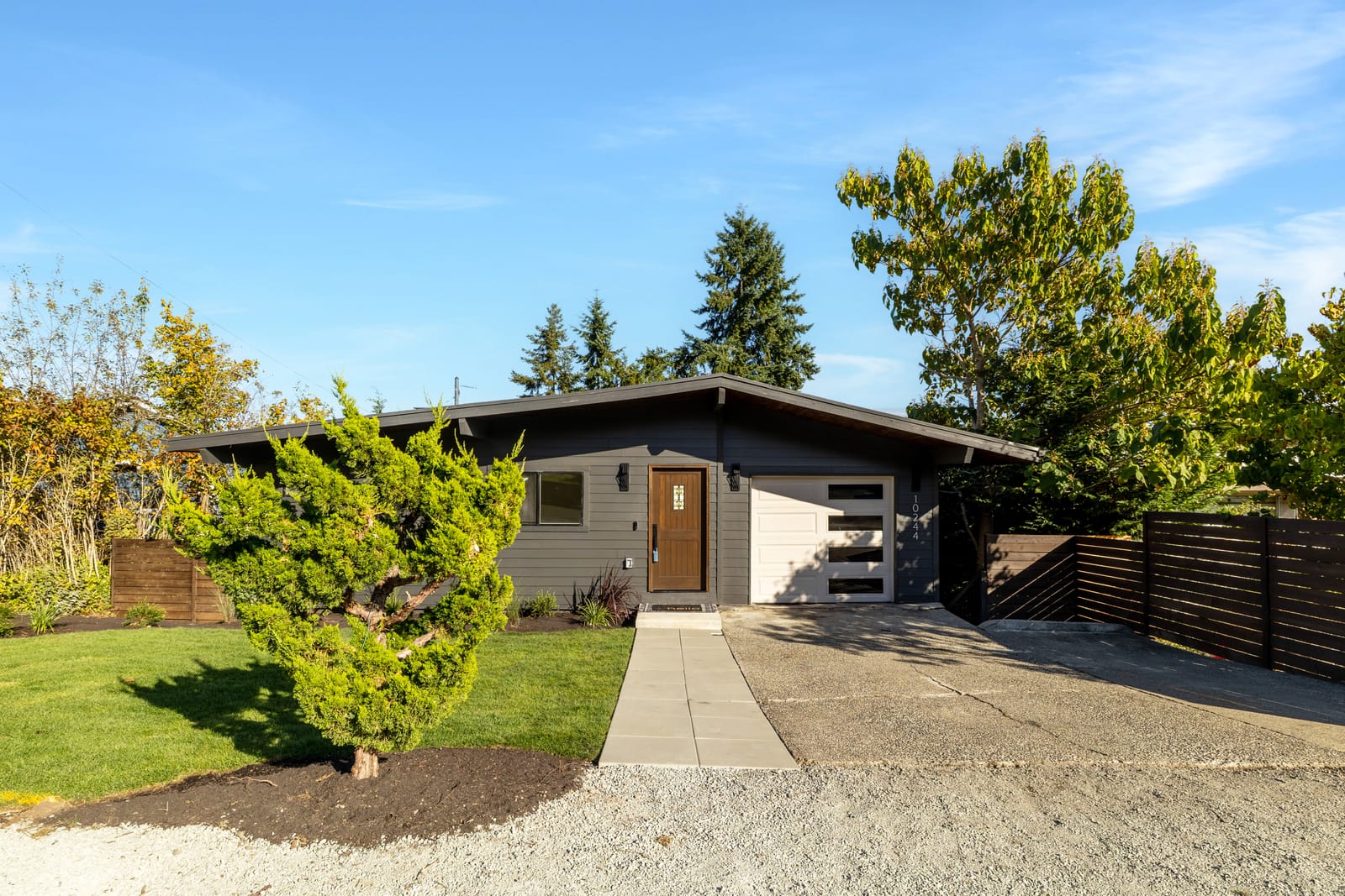 Front exterior with new landscaping, West Seattle