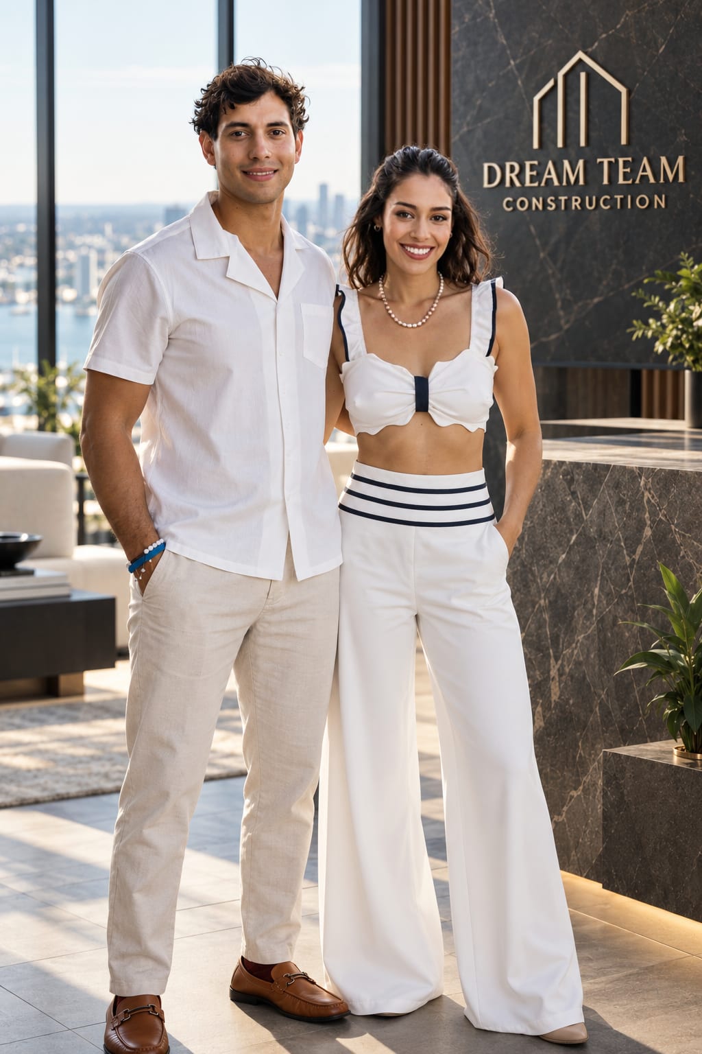 Douglas Salazar, owner and builder, with designer Suzanne Berceau of Suzanne Berceau Designs